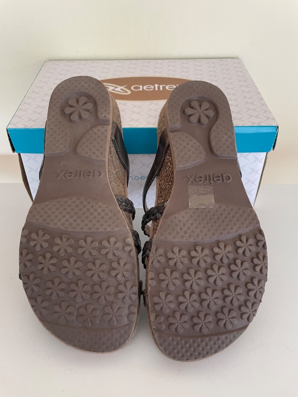 NEW Aetrex Bronze Janey Slide Sandals Womens 7 - Picture 10 of 16